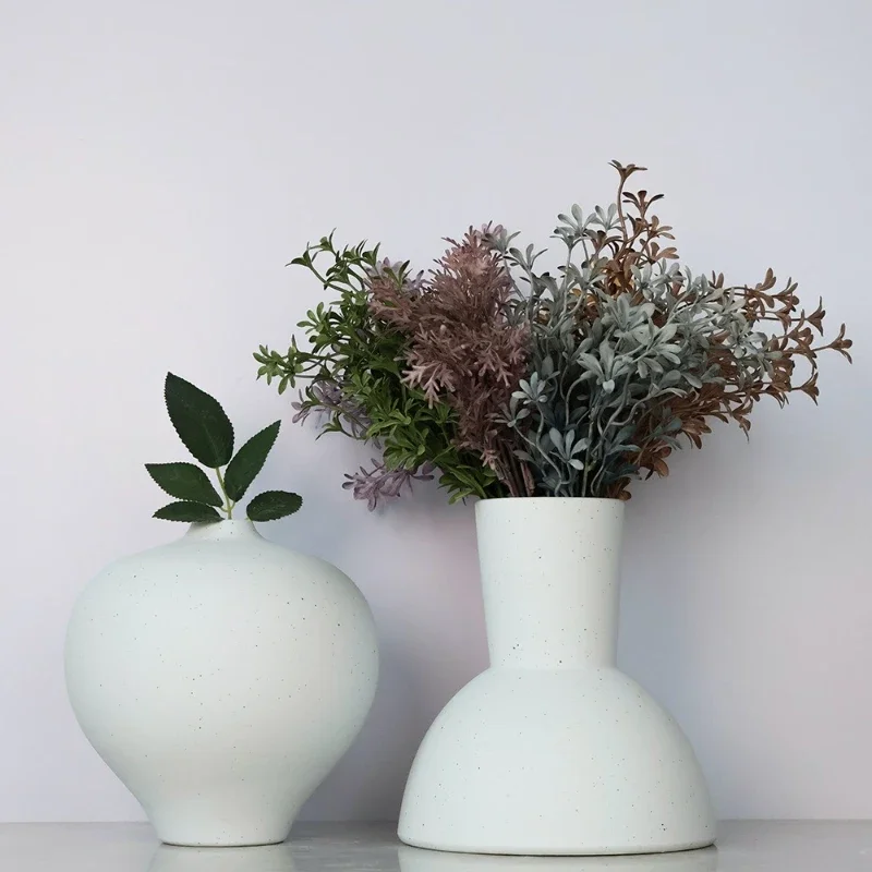 

Living room flower arrangement white ink splashing ornament