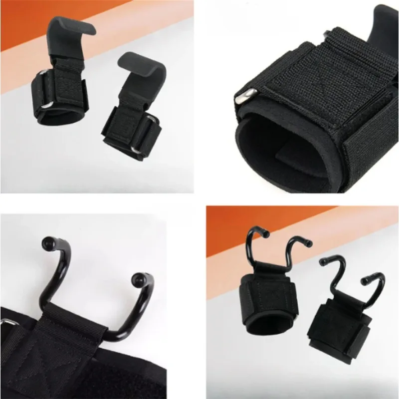 

Couple Pull-up Fitness Grip Hook Anti-Release Weight Lifting Gloves Men Wrist Support Wrist Band Workout Assist Tools Sports