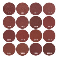 20Pcs 1/2/3/4/5 Inch Hook & Loop Sanding Discs Aluminium Oxide Sandpaper 40-2000 Grit for Abrasive Drill Grinder Rotary Tools