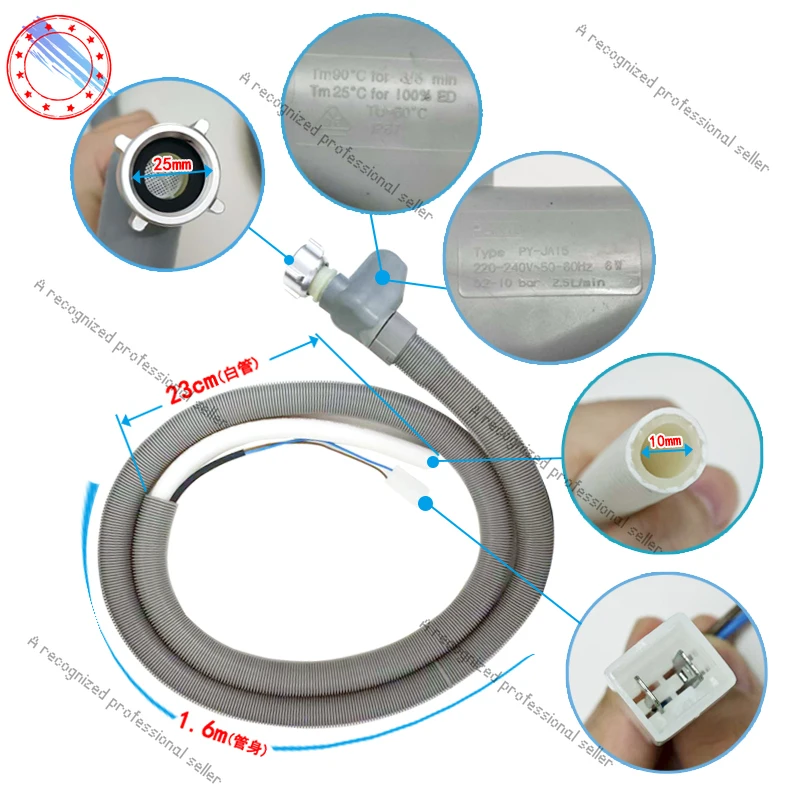

Подходит для стиральной машины Menol Siemens Bosch, посудомоечной машины, электронный предохранительный впускной клапан для воды, 6-точечная резьба