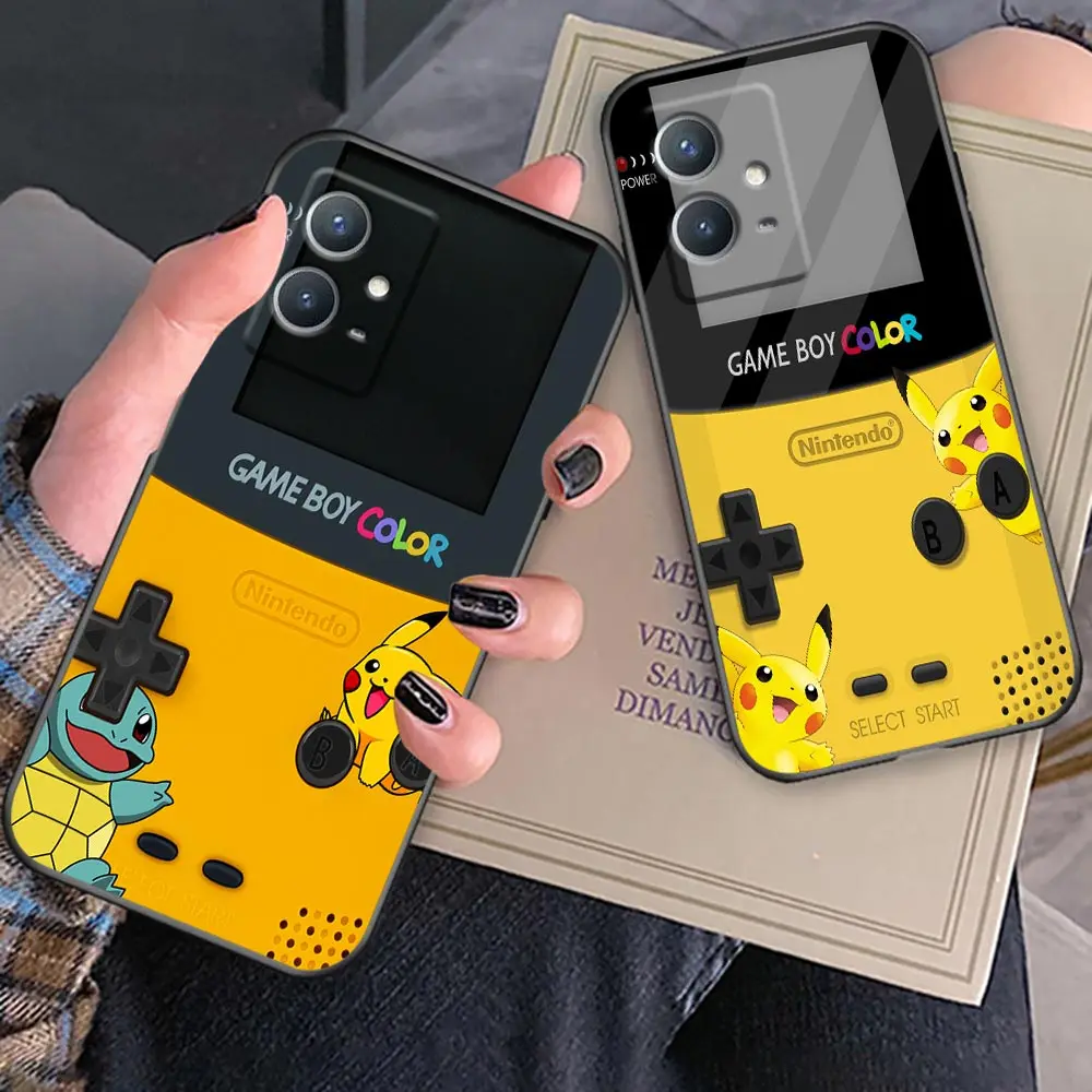 Game-Boy Color-P-Pokemon Phone Case For VIVO Y97 Y93 Y91 Y78 Y77 Y76 Y75 Y72 Y55 Y53 Y52 Y52S Y51 Y51S Y50 Y35 Y20 Case Funda