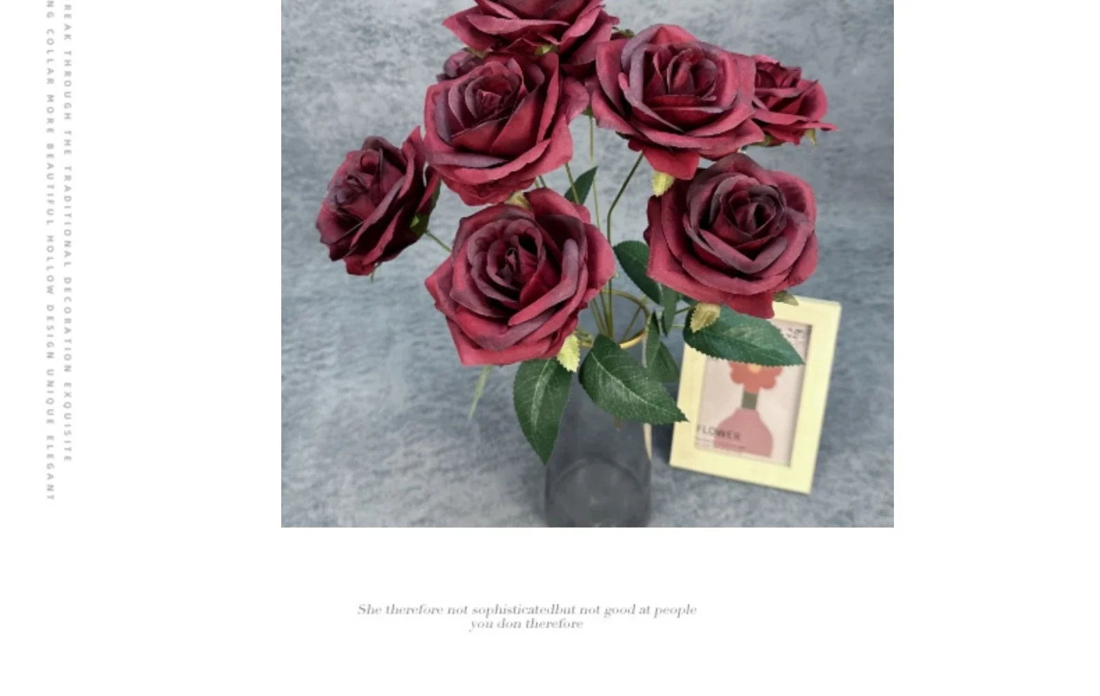2/5 Stück künstliche Seidenrosen, Deko für Wohnzimmer, orange, künstliche Blume, 9-köpfiger Rosenstrauß – Detail 10