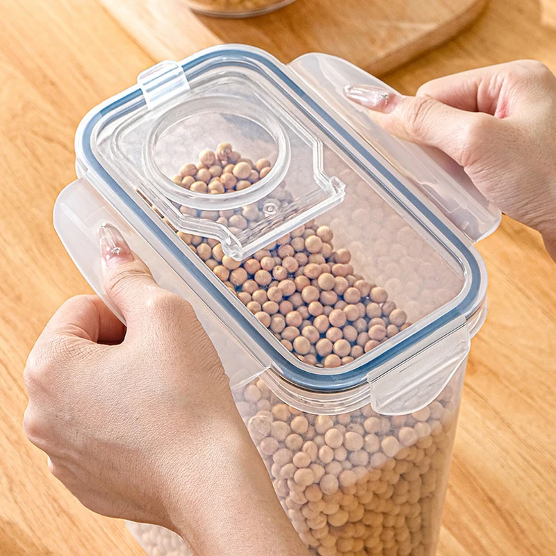 Kitchen Airtight Storage Jar Insect & Moisture Proof Container for Grains Flour Sugar Rice Other Dry Goods Food Storage Canister