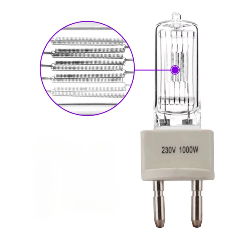 300 واط 1000 واط 2000 واط 5000 واط GY9.5 G22 G38 السينما والتلفزيون الأضواء لمبة واحدة نهاية اللون الدافئ استوديو أخبار الفيلم ضوء لمبة #2