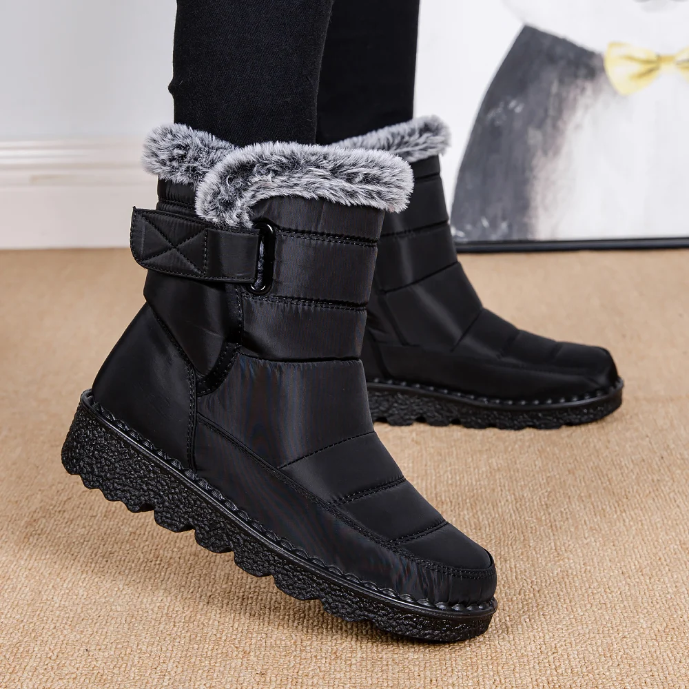 

Ankle Boots for Women New Cotton Shoes High Tube Warm Women's Thick Sole Non Slip Casual Snow Boots Waterproof Women's Boots