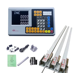 HXX 2 3 Axis Digital Readout LCD DRO Kit and 2 3pcs GCS Slim Ruler High Precision Linear Scale Optical Encoder Lathe