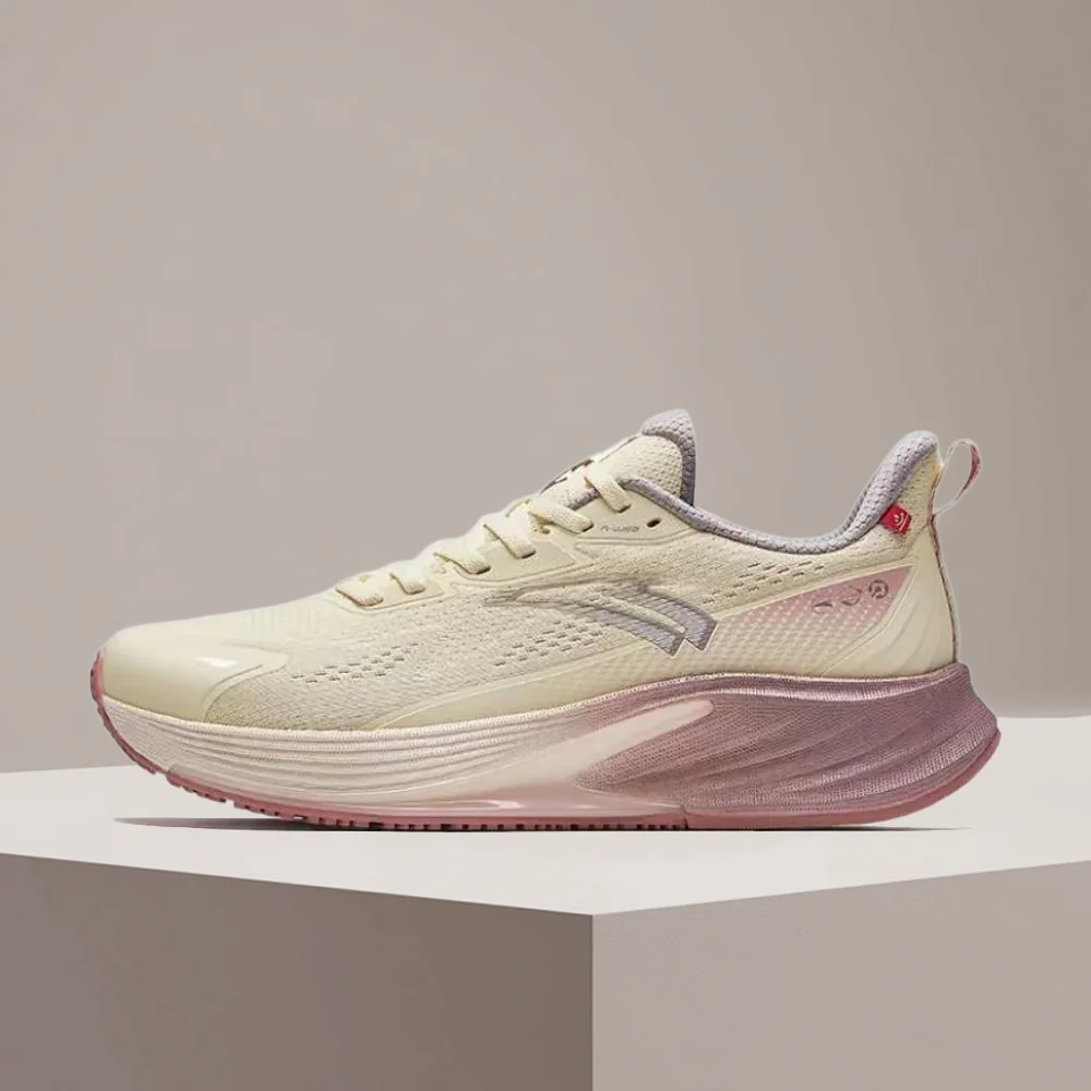 

Anta Rocket 6 Women's Low-Top Cushioned Running Shoes – Stylish, Durable, Non-Slip & Comfortable, Yellow/Pink 122445581-3