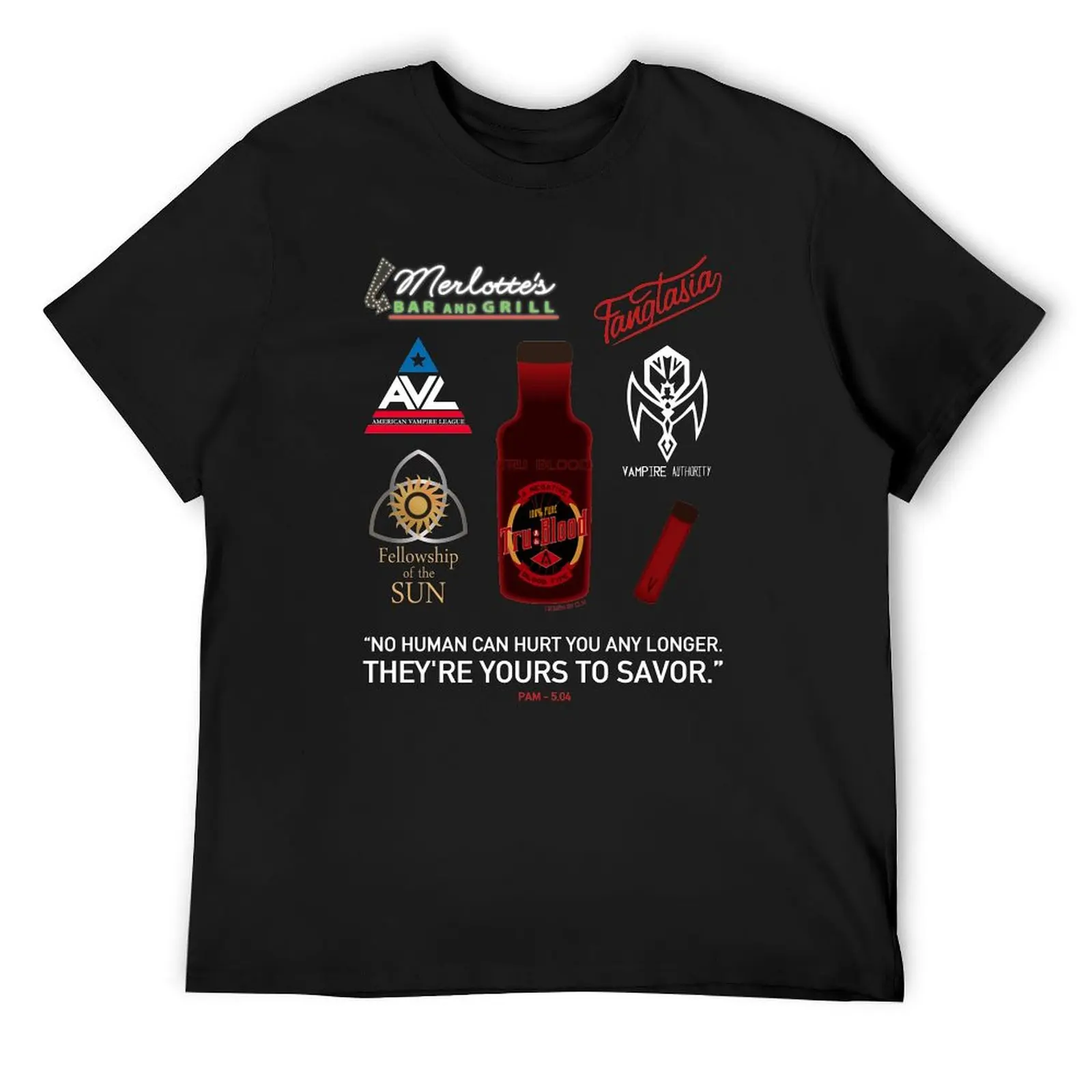 

True Blood Logos T-Shirt funny meme t-shirts customs fashion shirts mens graphic t-shirts big and tall