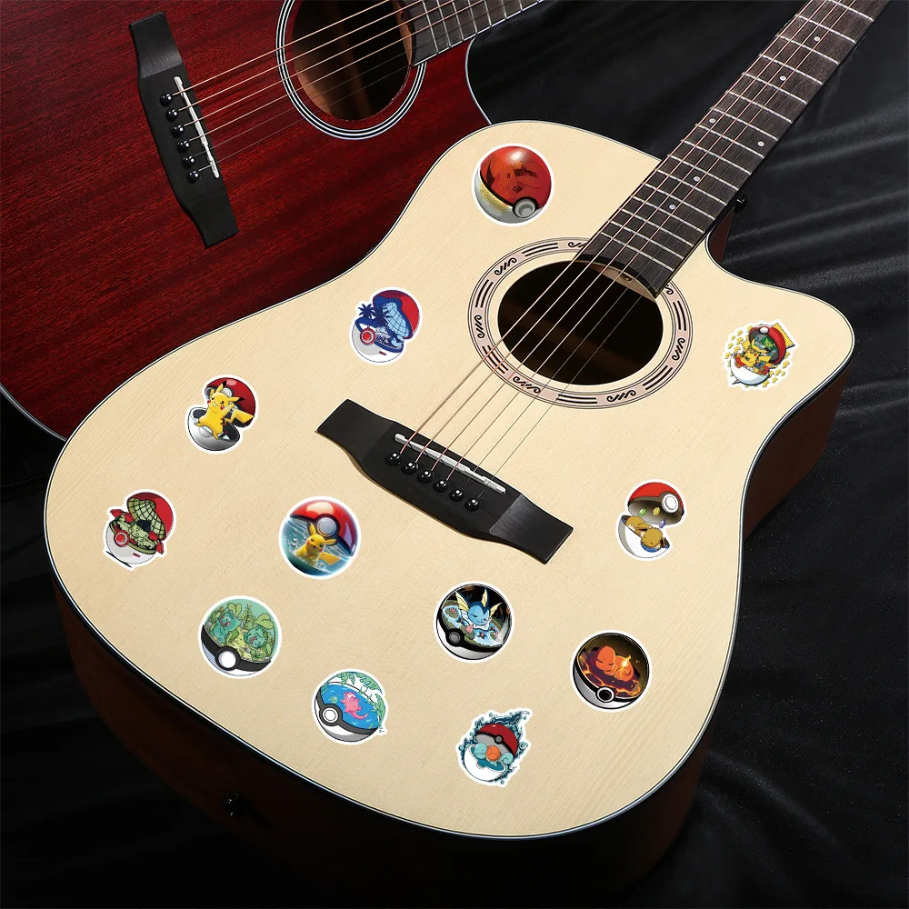 55 قطعة البوكيمون لطيف بيكاتشو ملصقات Kawaii محمول الديكور الشارات سيارة سكيت الأمتعة الهاتف ملصق مضاد للمياه لعبة أطفال #6