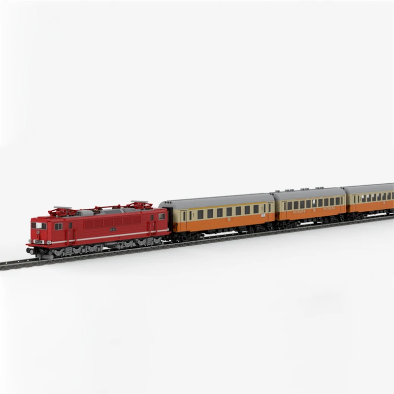 City Express East German Railway Electric Iocomotive BR250 Passenger And Freight Carriages Building Block Model Brick Toys Gift