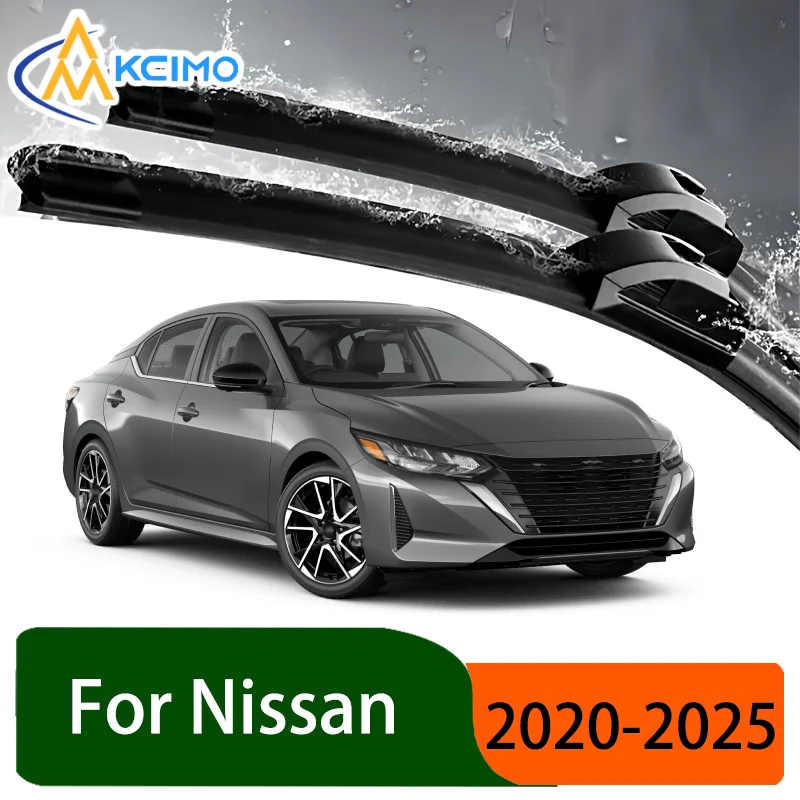 

Silent Black Front Rear Wiper Blades Set for Nissan Sentra B18 2020-2025 Auto Windscreen Windshield Window Wiper Accessories