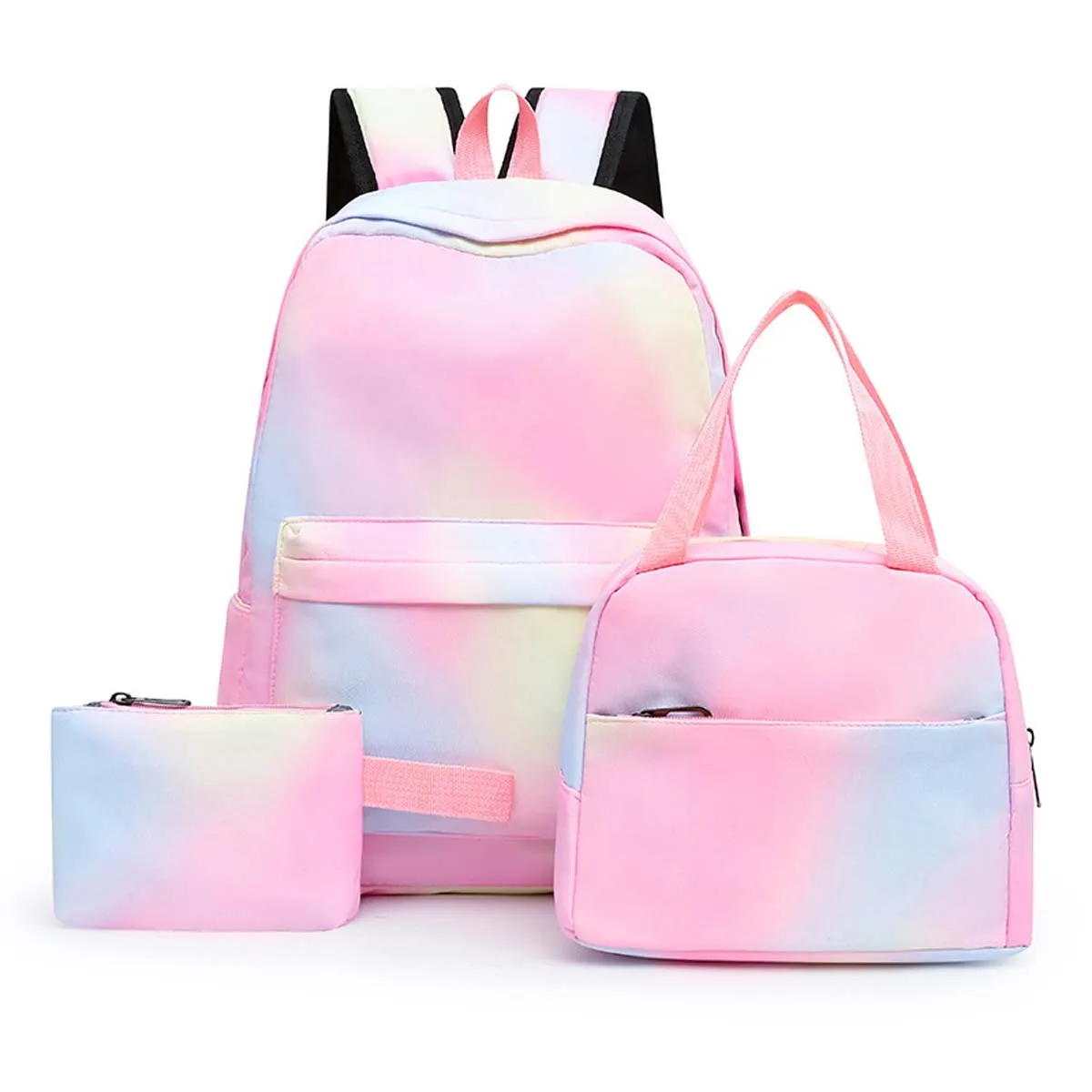 New fashion casual three-piece backpack student backpack Campus backpack three-in-one backpack lunch bag handbag