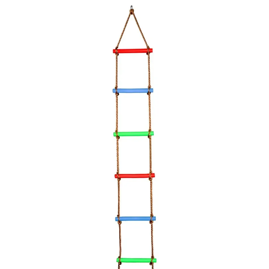 Escada de corda de madeira crianças brinquedo de fitness multi telhas jogo de escalada brinquedo atividade de treinamento ao ar livre esportes seguros corda balanço giratório