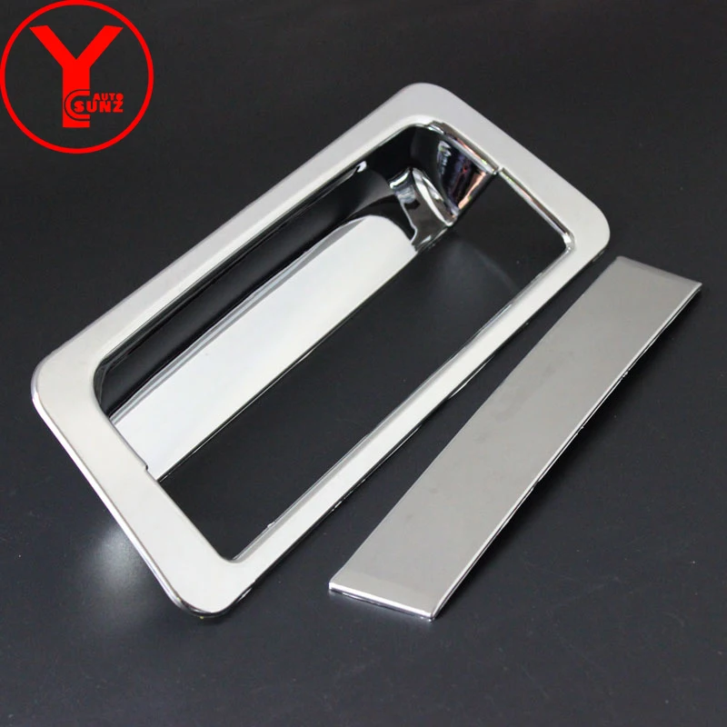 Chrome Tailgate Trim Rear Handle Cover Protector For Nissan Frontier Navara D40 2006 2007 2008 2009 2010 2011 2012 2013 YCSUNZ