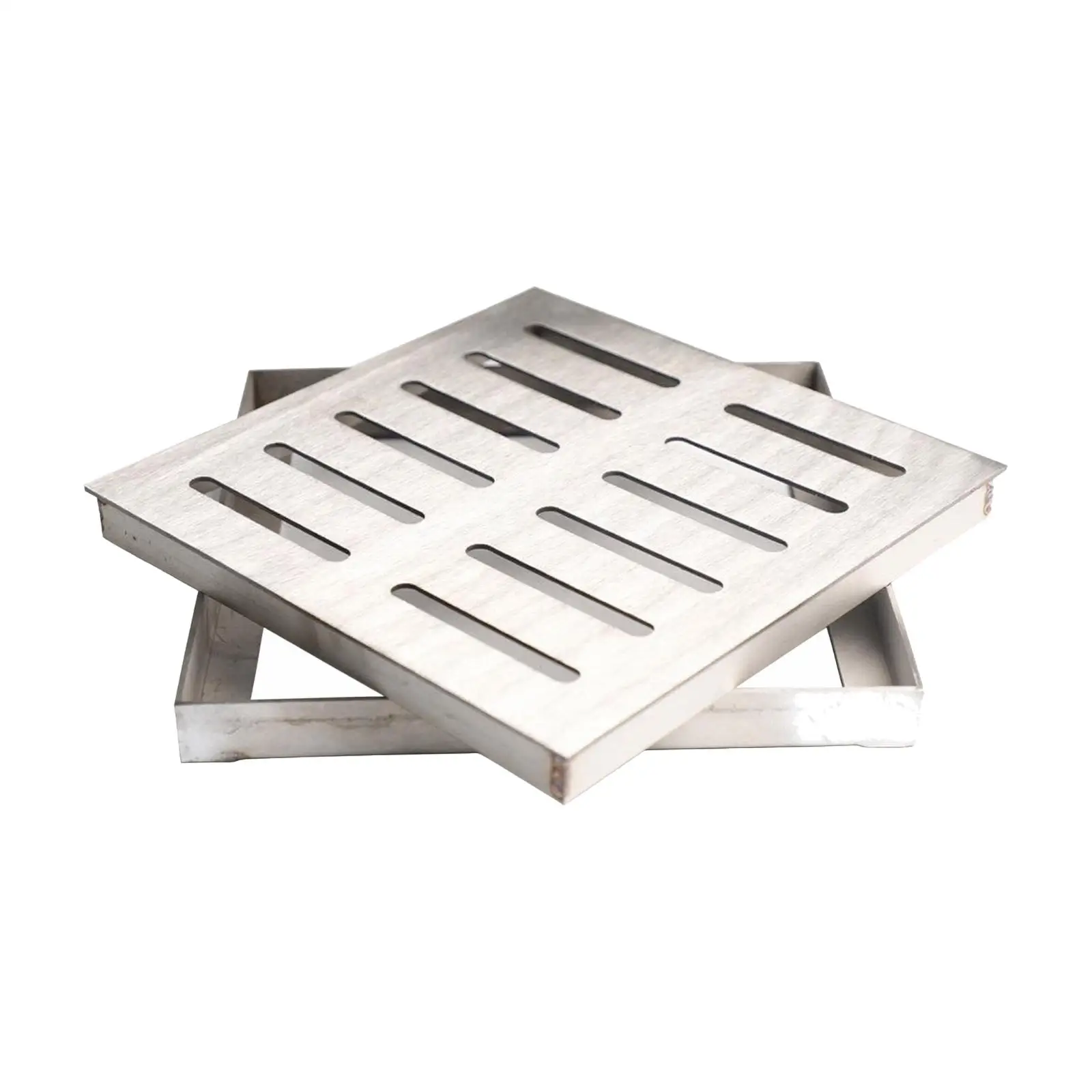 Stainless Steel Drainage Grate for Sewer Opening Flat Channel Cover with Multiple Horizontal Slots Design