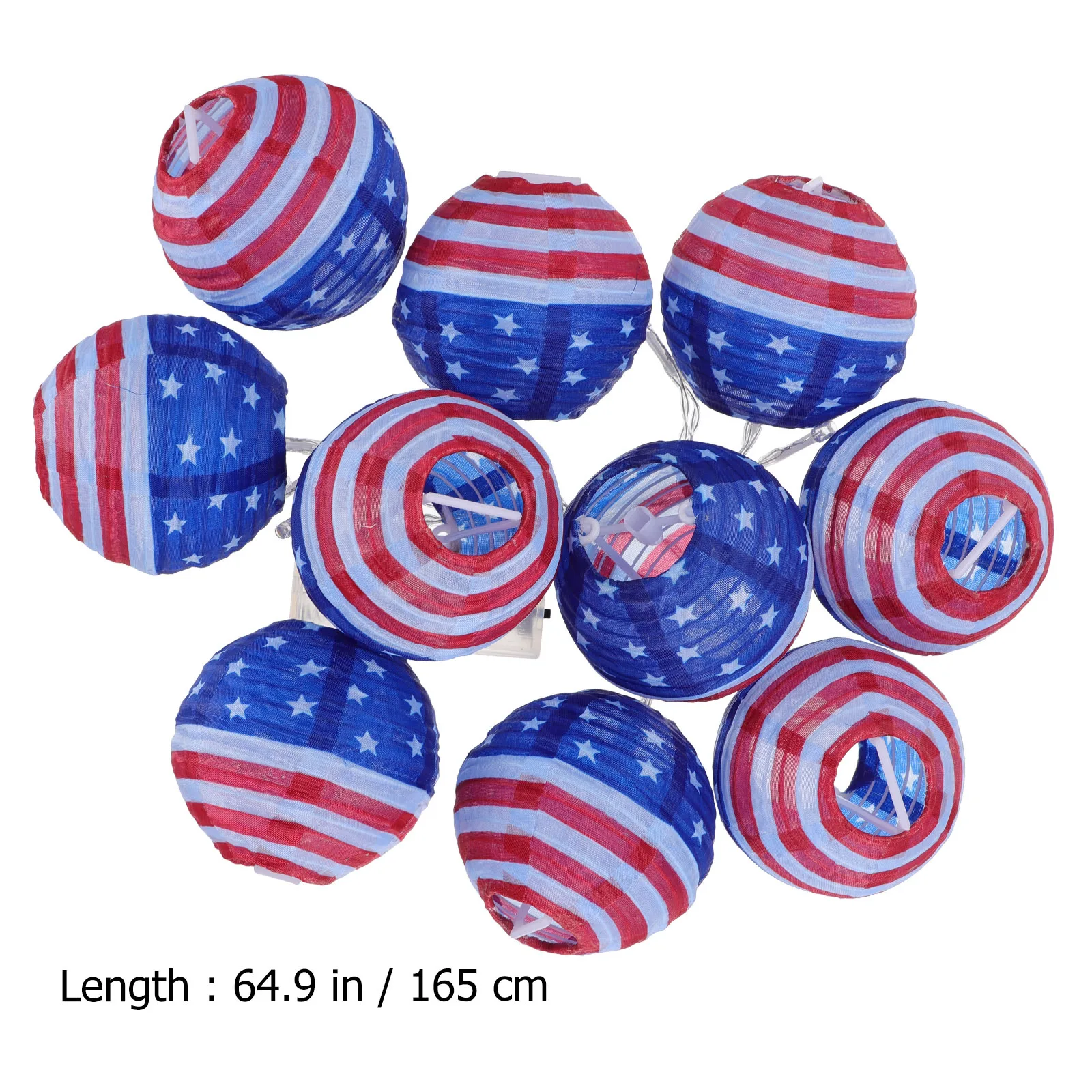 1 قطعة سلسلة مصباح ليد العلم الدافئة الأبيض بالطاقة أضواء النحاس للحزب الديكور في الهواء الطلق الولايات المتحدة العلم سلسلة مصباح الإبداعية