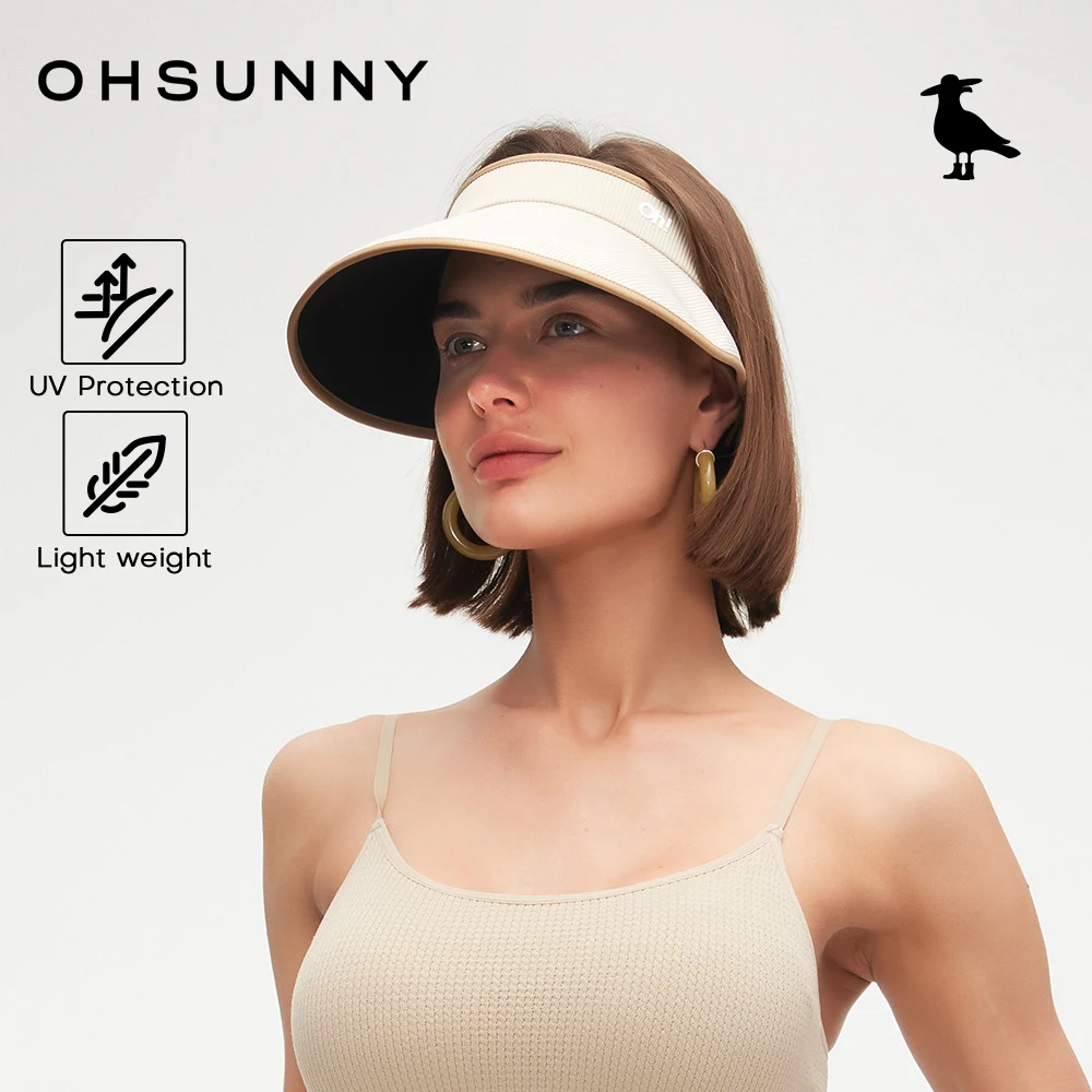 

Складная кепка-козырек от солнца OhSunny 270 ° Защита от ультрафиолета UPF2000+, портативная легкая панама для гольфа и тенниса на открытом воздухе