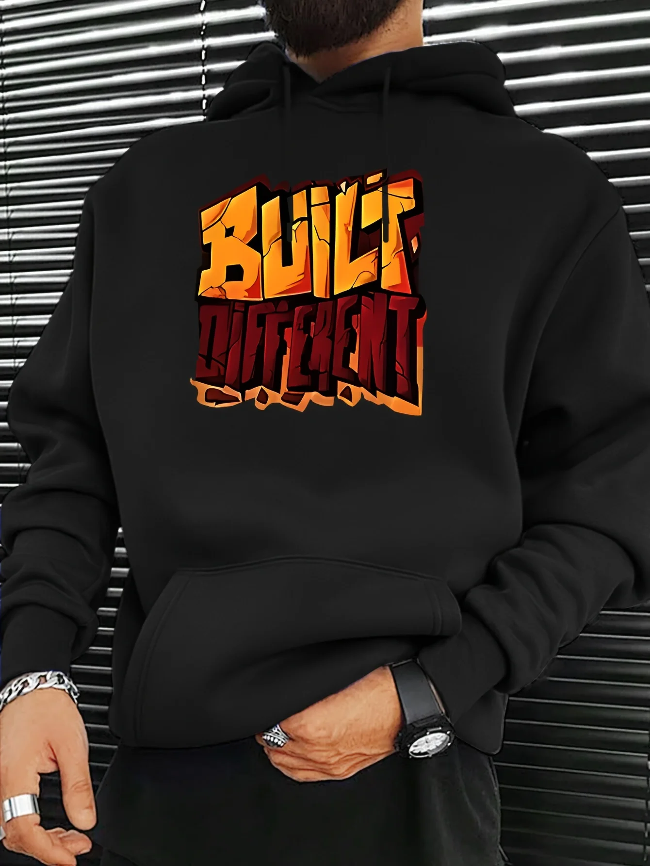 

Letter Graphic Print Autumn and Winter Cotton Hoodie Outdoor Street Sports Training Brand Trendy Clothing