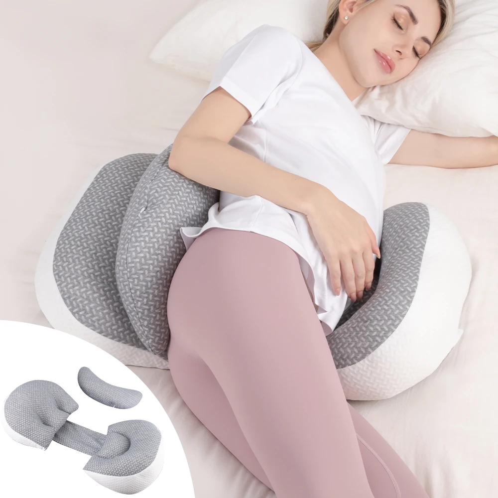 Pregnancy Pillow, Pregnancy Waist Protection Pillow Side Sleeping Pillow Pregnant Women Lying Support Pillow