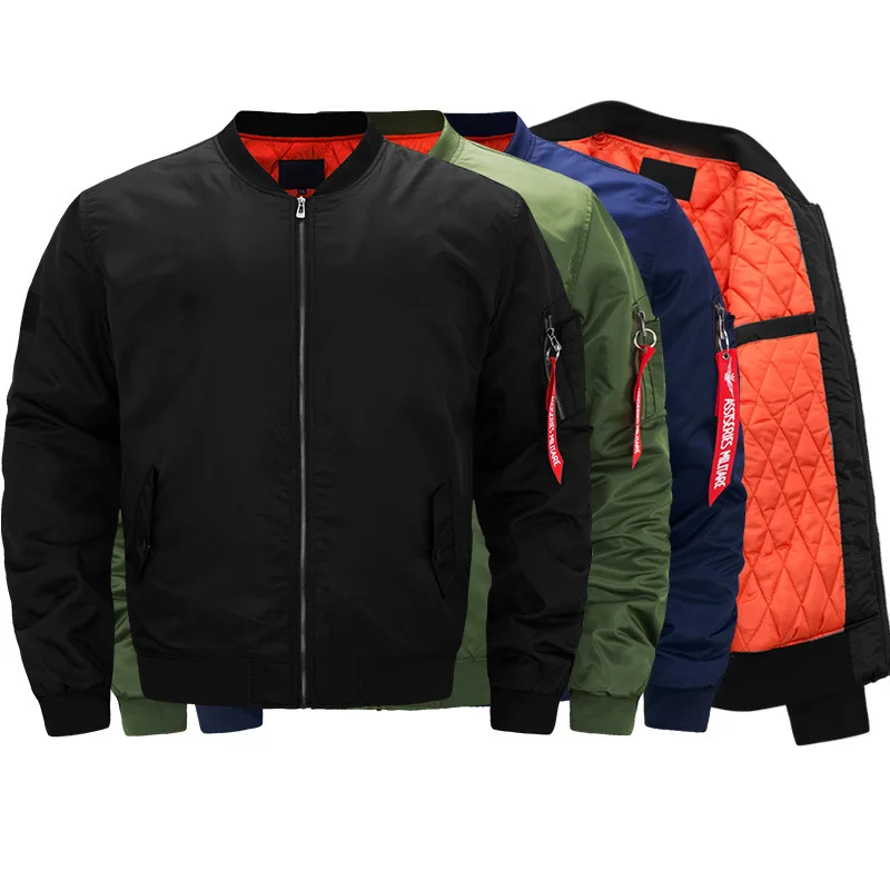 

Loose Fit European Size plus Men's Pilot Cotton Jacket Extra Large Size Fatty Boy MA Jacket Thickened Winter Long Sleeve