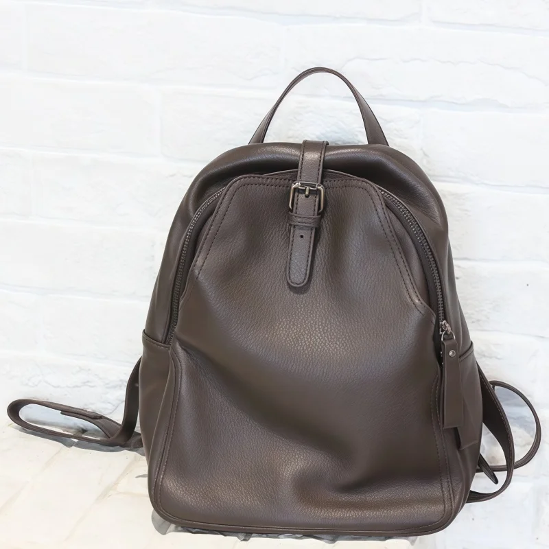 

Women Genuine Soft Leather Backpacks Casual Travel Ladies Bagpack Mochilas Sac a Dos Fashion Female Shoulder Bags School Bags