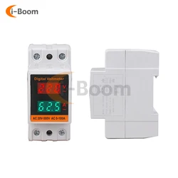 Smart Energy Meter Household Energy Monitoring Voltage Current Meter 35mm DIN-Rail Mounting LED Digital Display High Precision