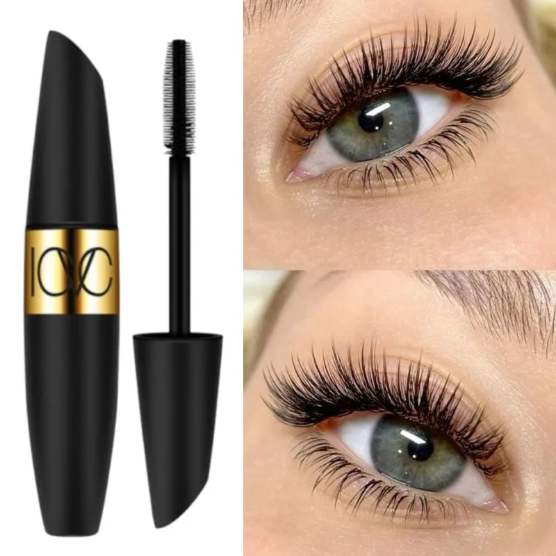 Mascara in fibra Ricci spessi, impermeabili e resistenti al sudore, ciglia mascara ricci a lunga durata e impermeabili