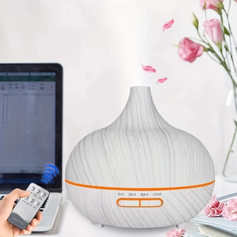 

Essential Oil Diffuser with Remote Control 18.6 Oz Ultrasonic Aromatherapy Cool Mist Humidifier Waterless Home Appliance