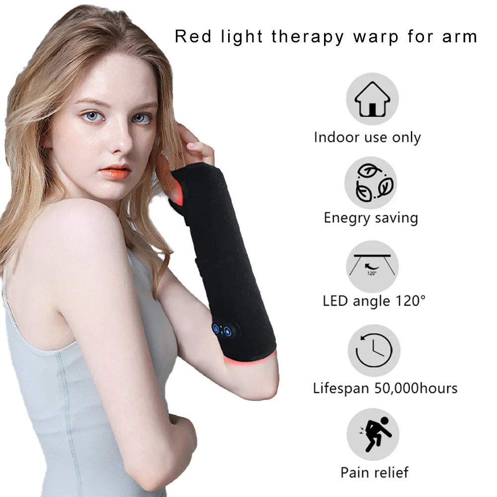 Red Light Therapy Gloves Arm Care Wrist Belt Battery Powered Heating Infrared Light Leg Binding Band