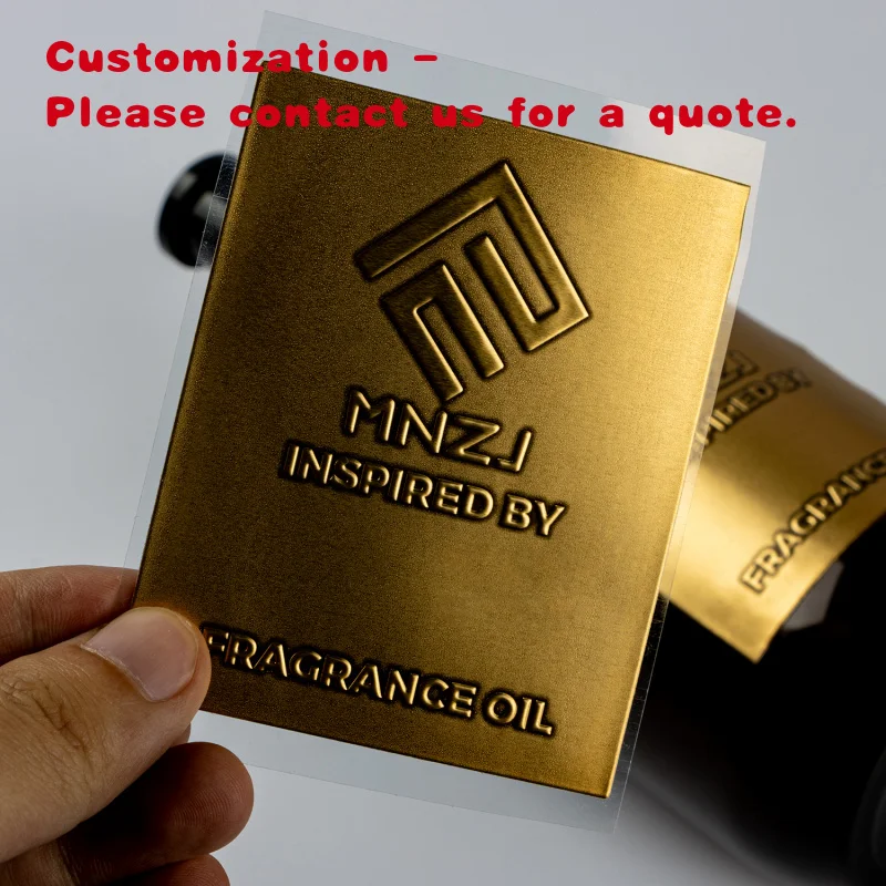 

custom.Custom Metal Sticker Perfume Bottle Aluminum Sticker Luxury Metallic Label Parfum Bottle