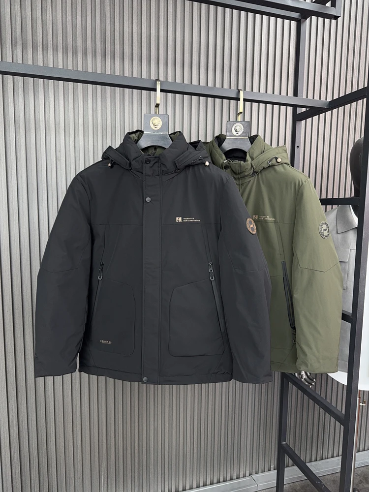 

Svip Luxury Thiened Warmth Bomber Jaet Winter Men's Hooded Functional Casual Mid-Length Cotton Coat Cotton Suit