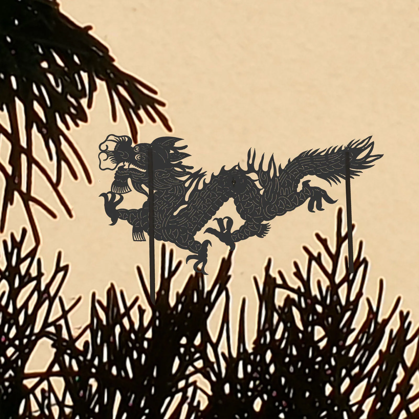 

1pcs Chinese New Year Dragon Shadow Puppet Diy Craft Traditional Handmade Decoration Party Prop Cultural Art Decorative Wall