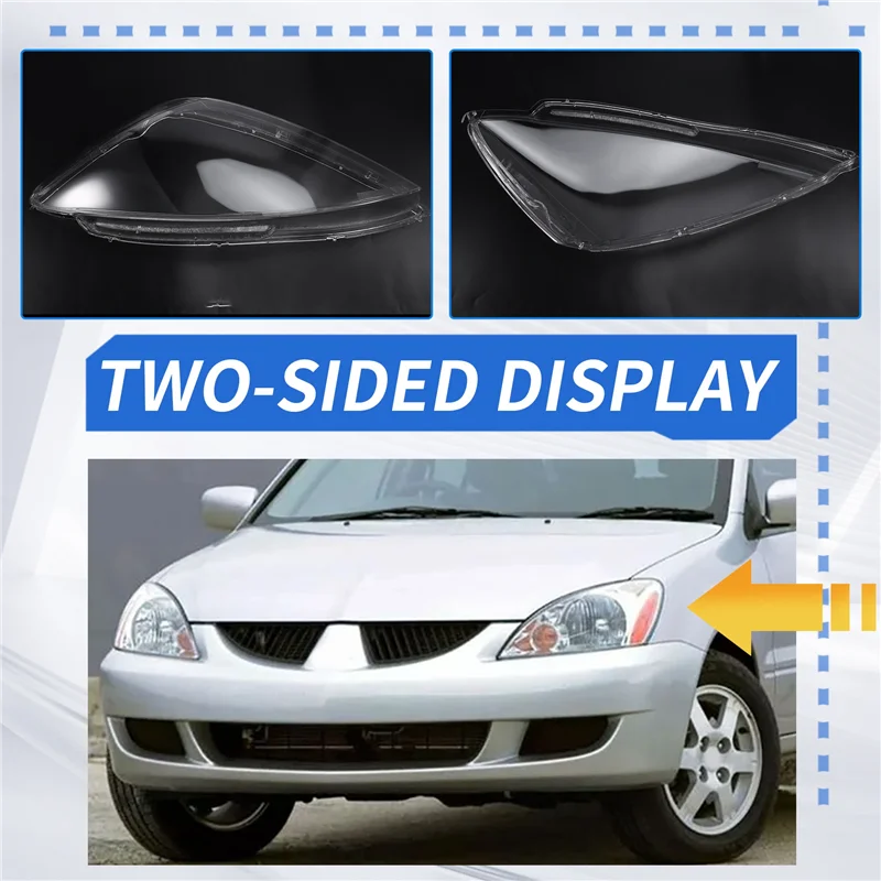 

AB16-Car Headlight Shell Headlight Cover Headlamp Lens Headlight Mask For Mitsubishi Lancer (Overseas Version) 2003-2005