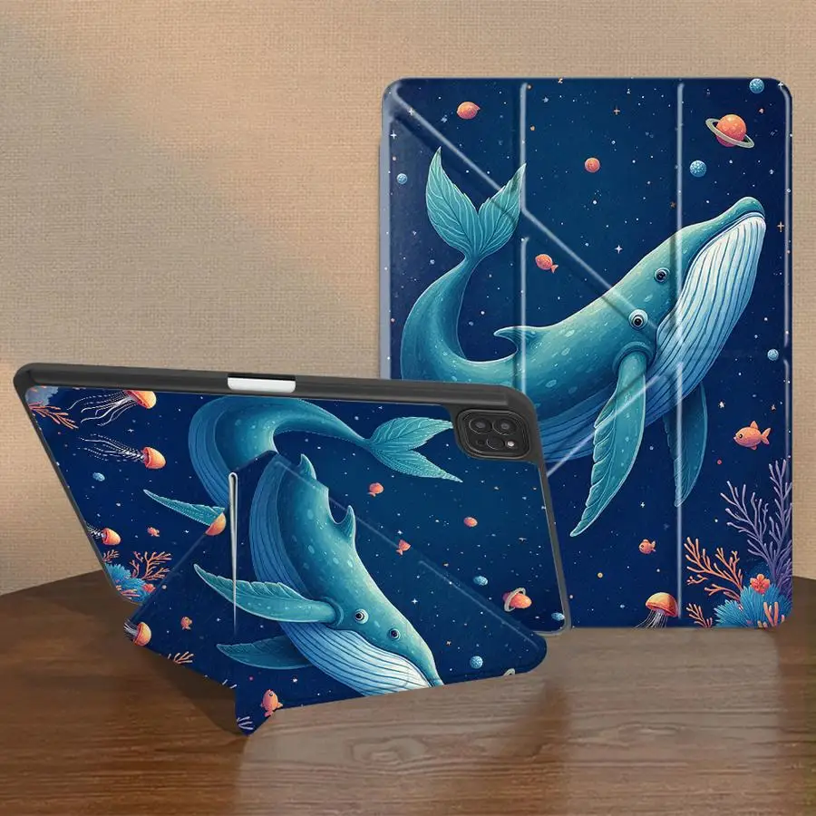 

Holder Cover Tablet Case For iPad Pro 11th 10th 9th 8th 7th 12.9inch Pro 2025 Mini 6 7 Air 4 5 M3 M2 1 2 M4 11inch Swan Night