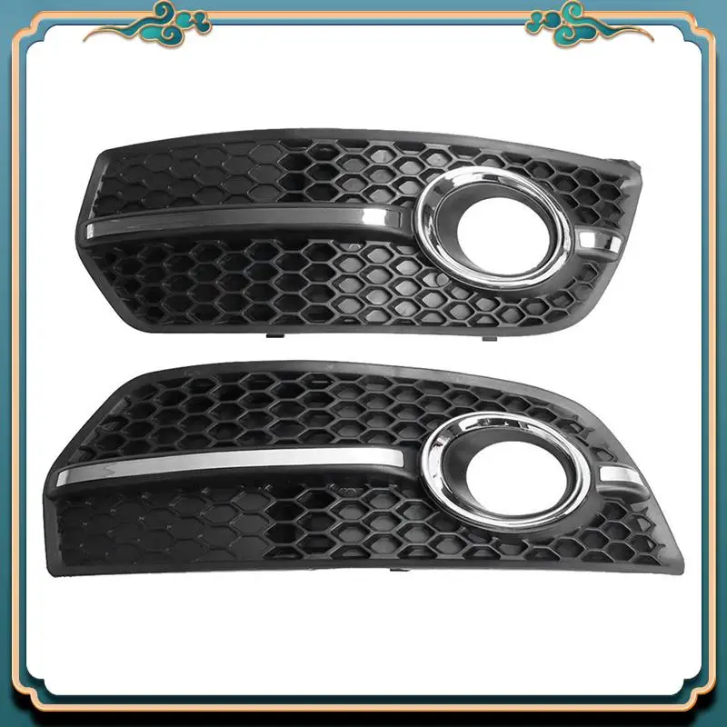 A54P-Car S-Line Front Fog Light Grille Anti-Fog Daytime Running Light Frame For Q5 2009-2011 8R0807681A 8R0807682A Replacem