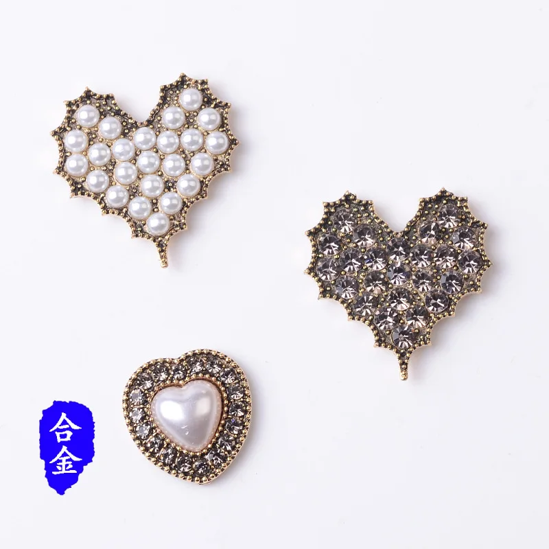 

Ретро-аксессуары с имитацией жемчуга, стразами и пряжками в форме персикового сердца, для самостоятельного изготовления обуви и одежды, бантов, шелковых шарфов