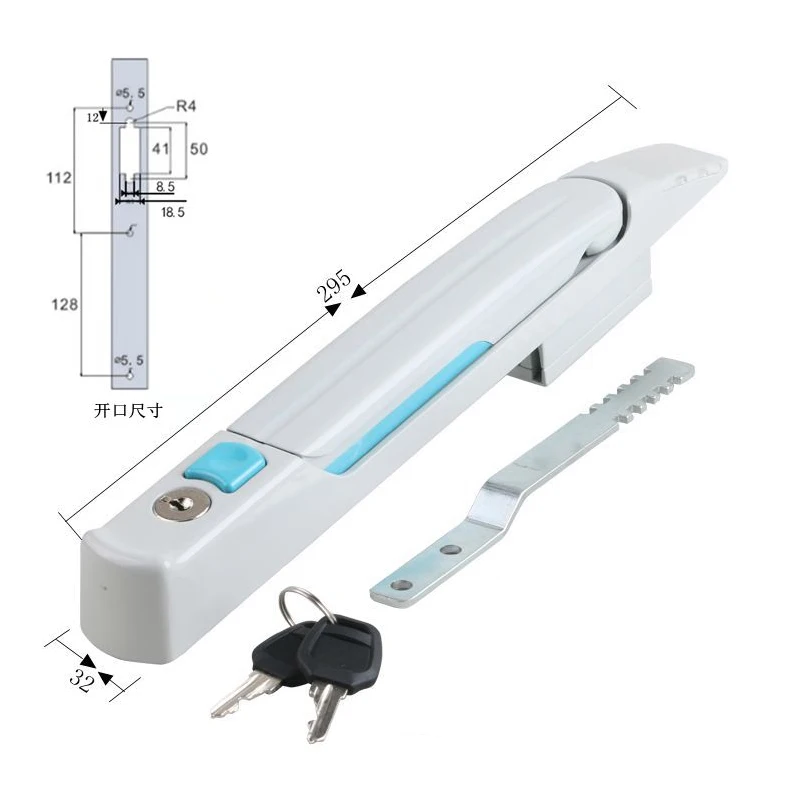

Zinc Alloy Rotating Mobile Lever Handle Lock for Industrial Instrument Control Cabinet Distribution Box Hardware Accessories