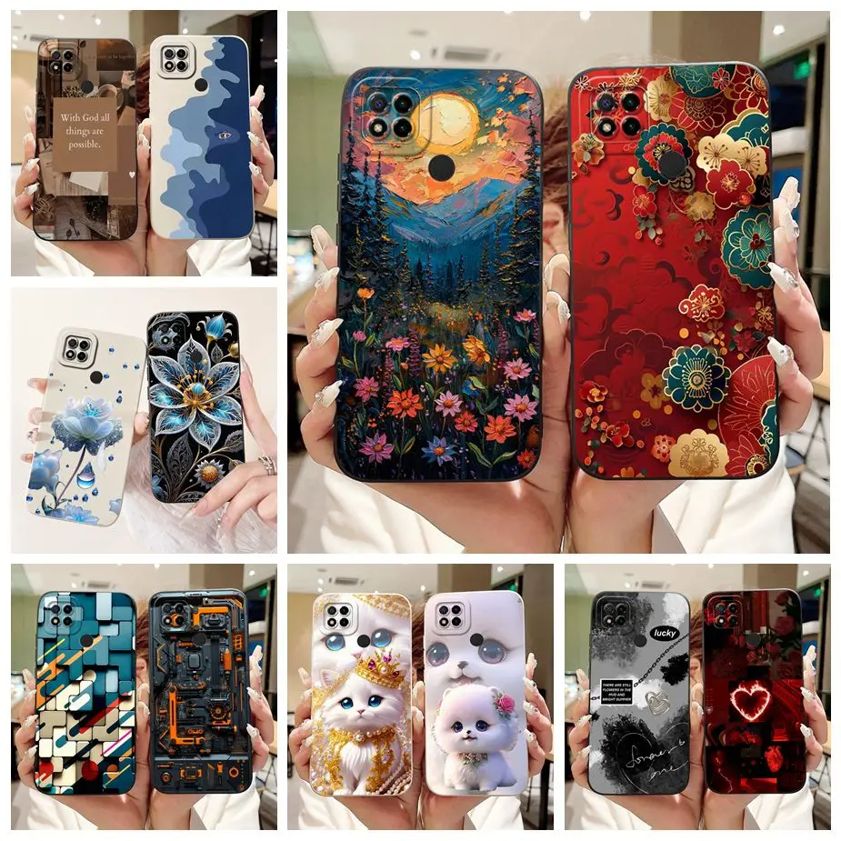 

For Xiaomi Redmi 9C Case Luxury Candy Painted Cover Soft TPU Phone Case For Xiaomi Redmi 9C NFC Redmi9C Back Cover 6.53'' Fundas