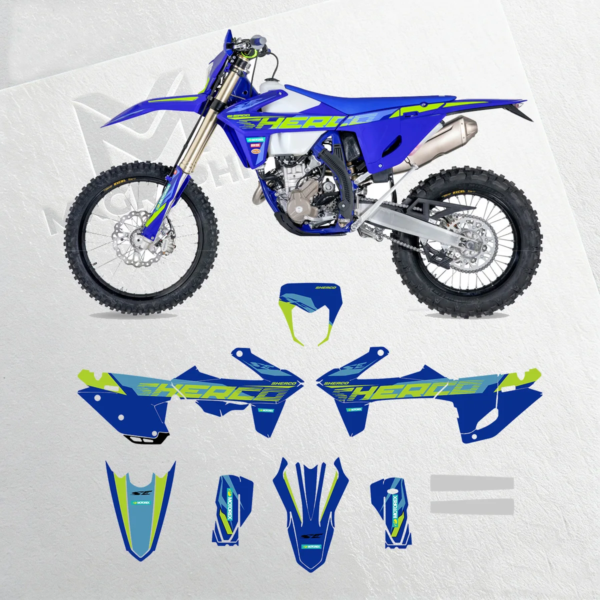 For SHERCO SE SEF Factory 2025 2026 2027 125 250 300 350 450 500 Graphic Sticker Decal Background Kits