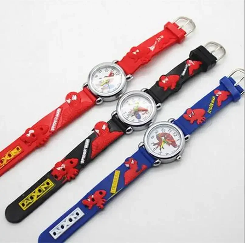 Montres Spider Man 3D pour enfants, montre à quartz pour enfants, horloge pour garçons et filles, cadeau pour étudiants, vente en gros