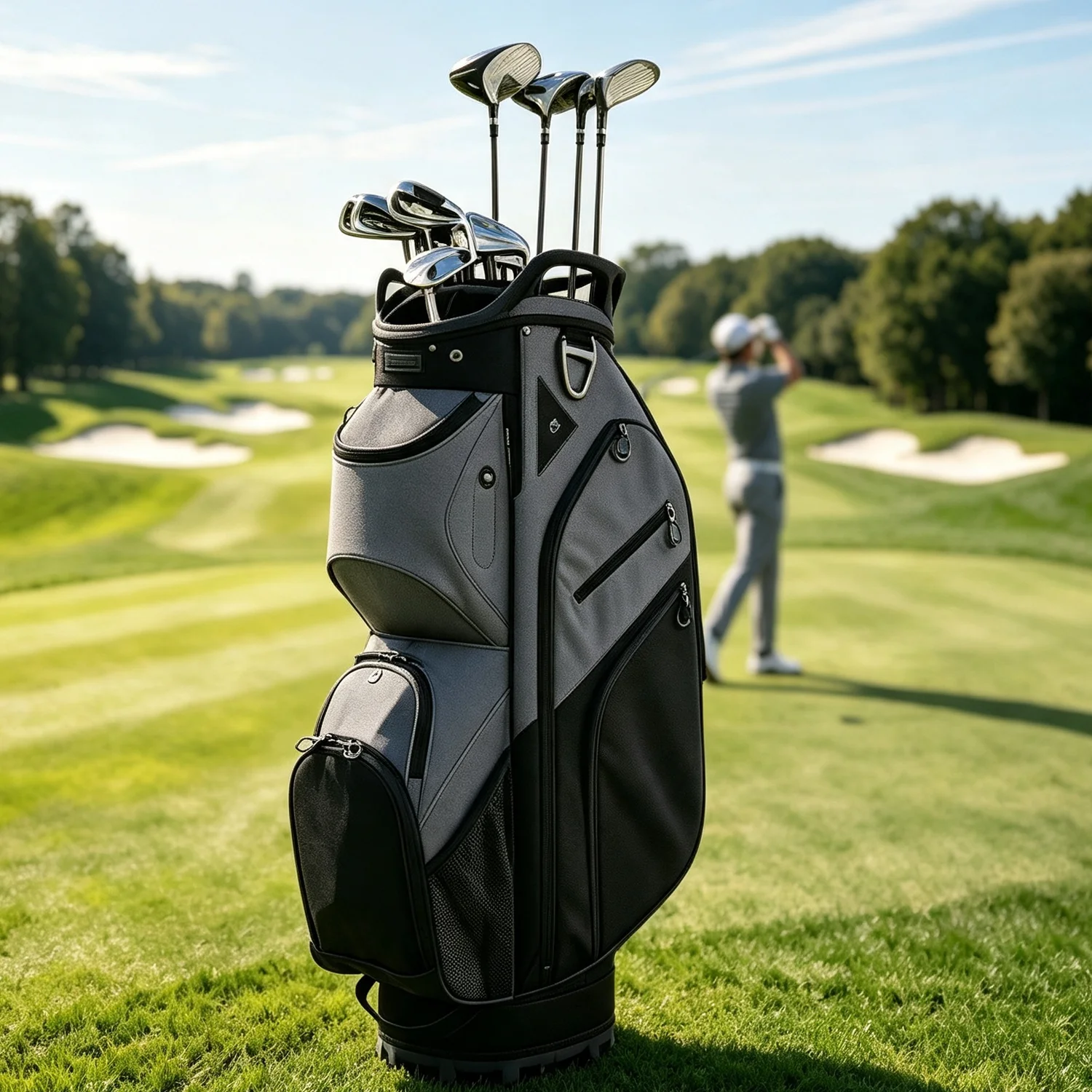 Ultra Lightweight Golf Cart Bag, 15-Way Top Divider Golf Club Bag, Nylon Material, Lightweight Only 2.6KG / 5.73 Lbs