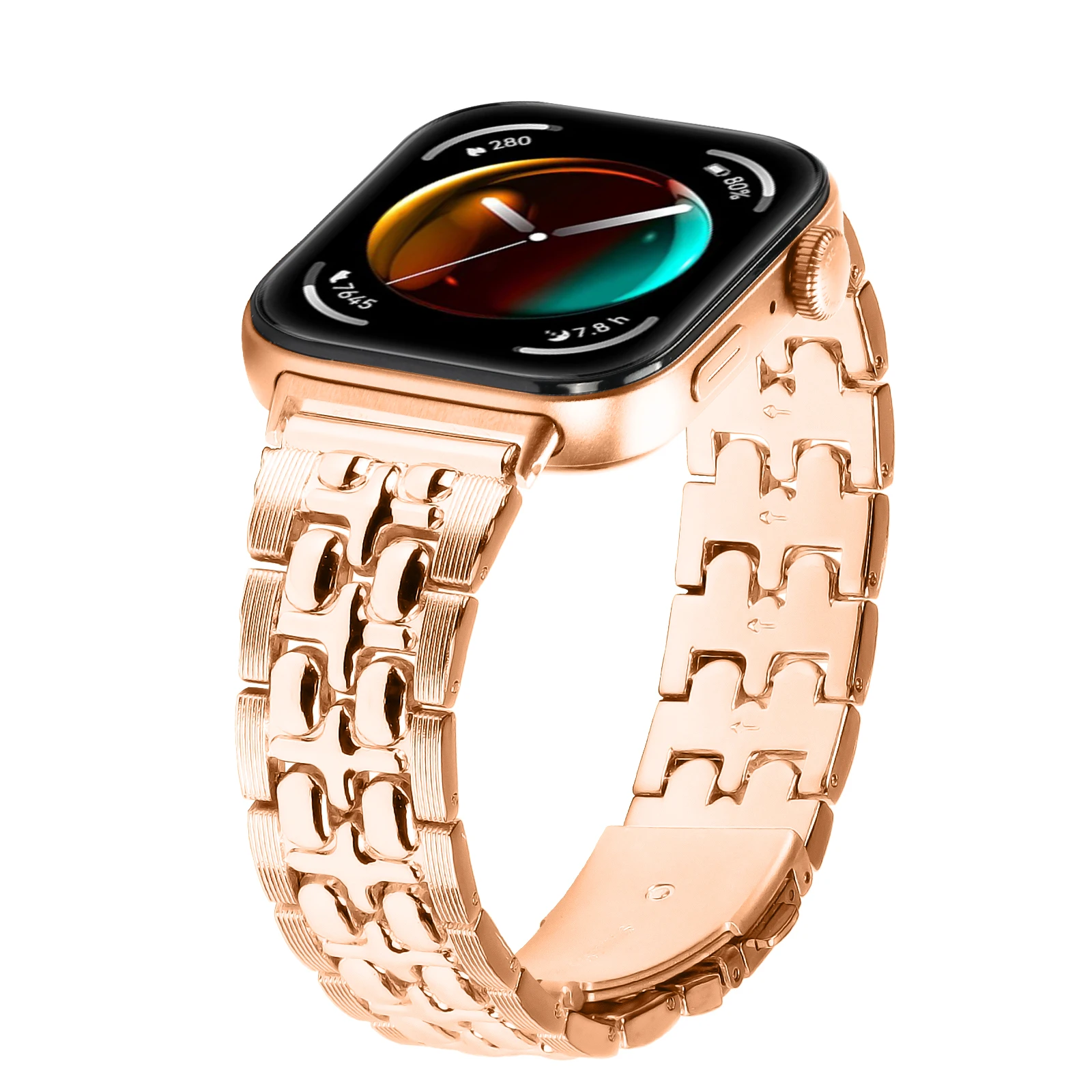 حزام من الفولاذ المقاوم للصدأ لساعة اليد ، سوار معدني على شكل صليب ، إكسسوارات ساعة ذكية ، مناسب لساعة اليد 3