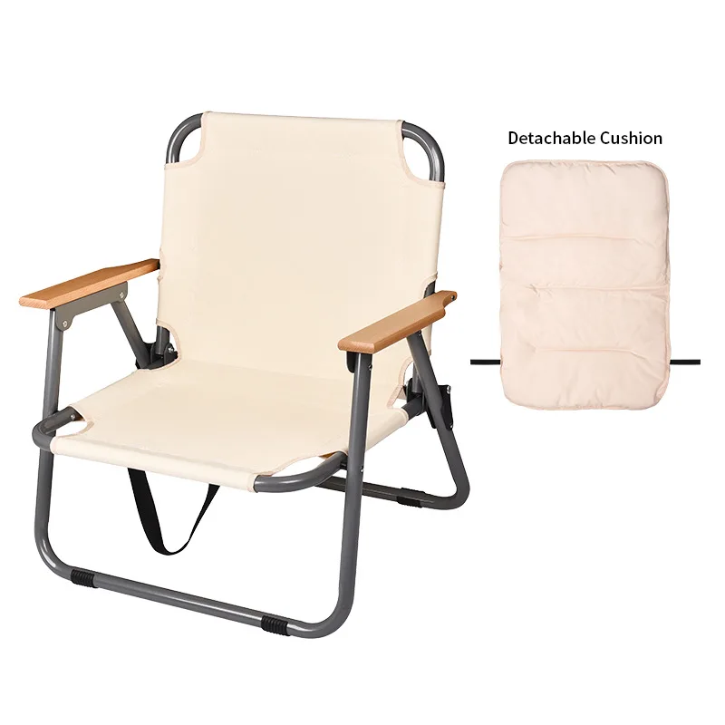 Folding Chair with Camping Table Set, Double Seat Outdoor Leisure Chair, Portable Balcony Backrest Chair, Thick Oxford Fabric