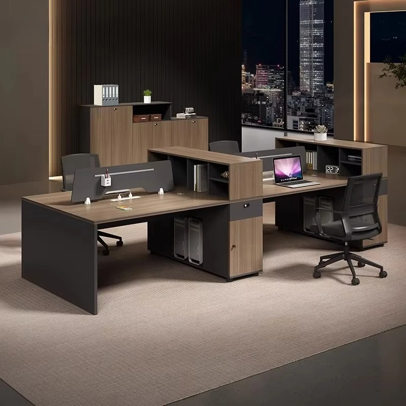 Factory Custom Size Modern Office Cubicle Workstation Desk Office Furniture Wooden Workstation Modern Desk