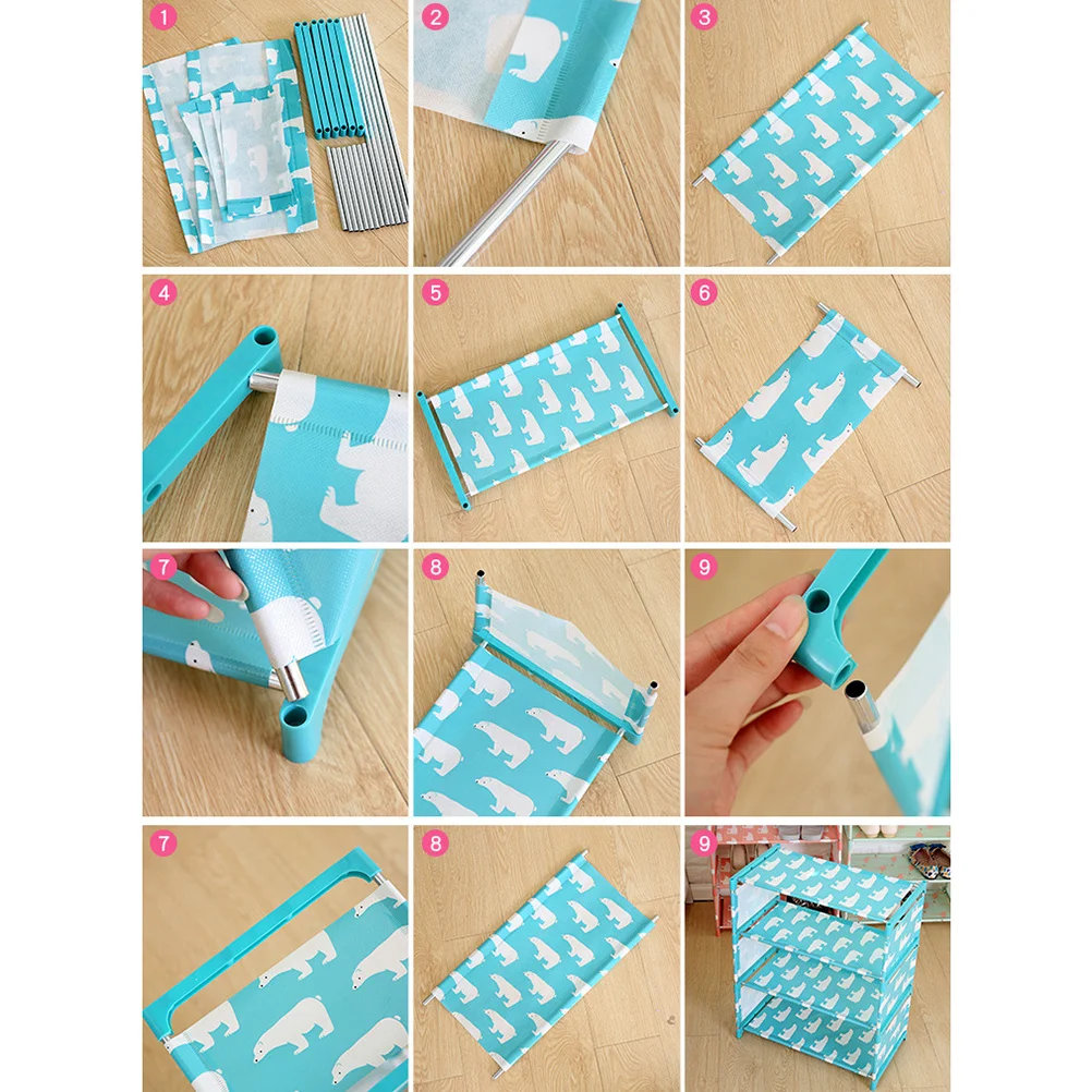 

Alipis 4 Tier Shoe Rack Storage Cabinet Simple Design for Students Space Saving Shoe Organizer