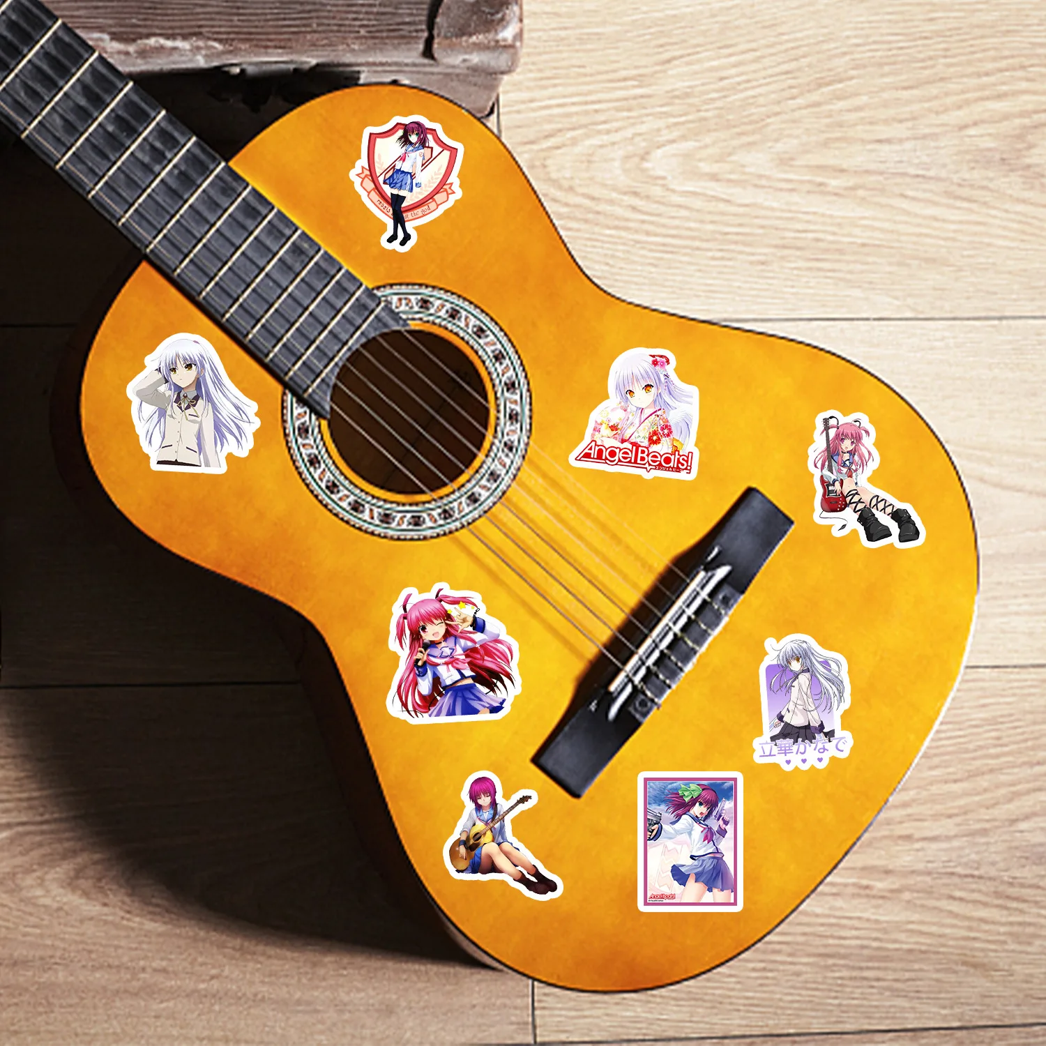 10/50PCS 애니메이션 엔젤 비츠 만화 낙서 스티커 만화 크리 에이 티브 장식 노트북 전화 기타 스케이트 보드 워터 컵