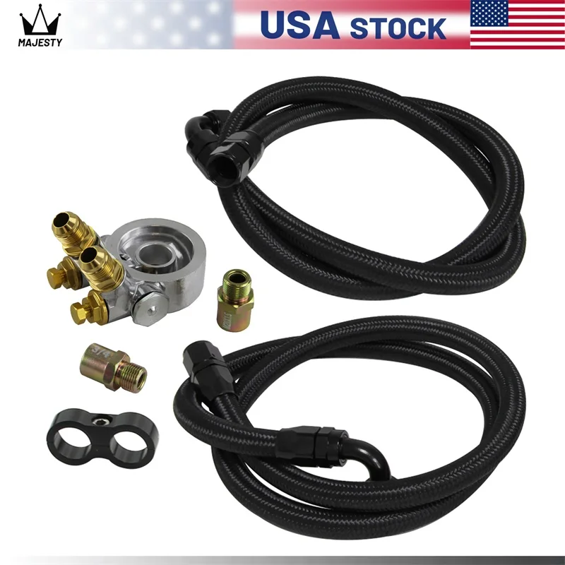 

Uinversal AN10 80 Deg 176 F Thermostatic Filter Adapter + 1.4m/1.6m Hoses Kit