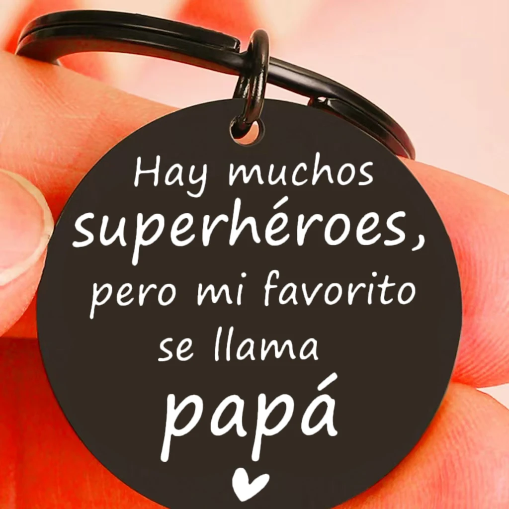 

Stainless Steel Superheroe Papa Keychain For Men Romantic Gift For Dad Fathers Day Gift