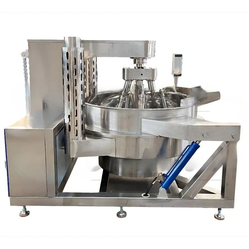 ماكينة طهي الكواكب الأوتوماتيكية سعة 650 لترًا - وعاء سترة تسخين كهربائي بخار الغاز مع خلاط متعدد المخالب