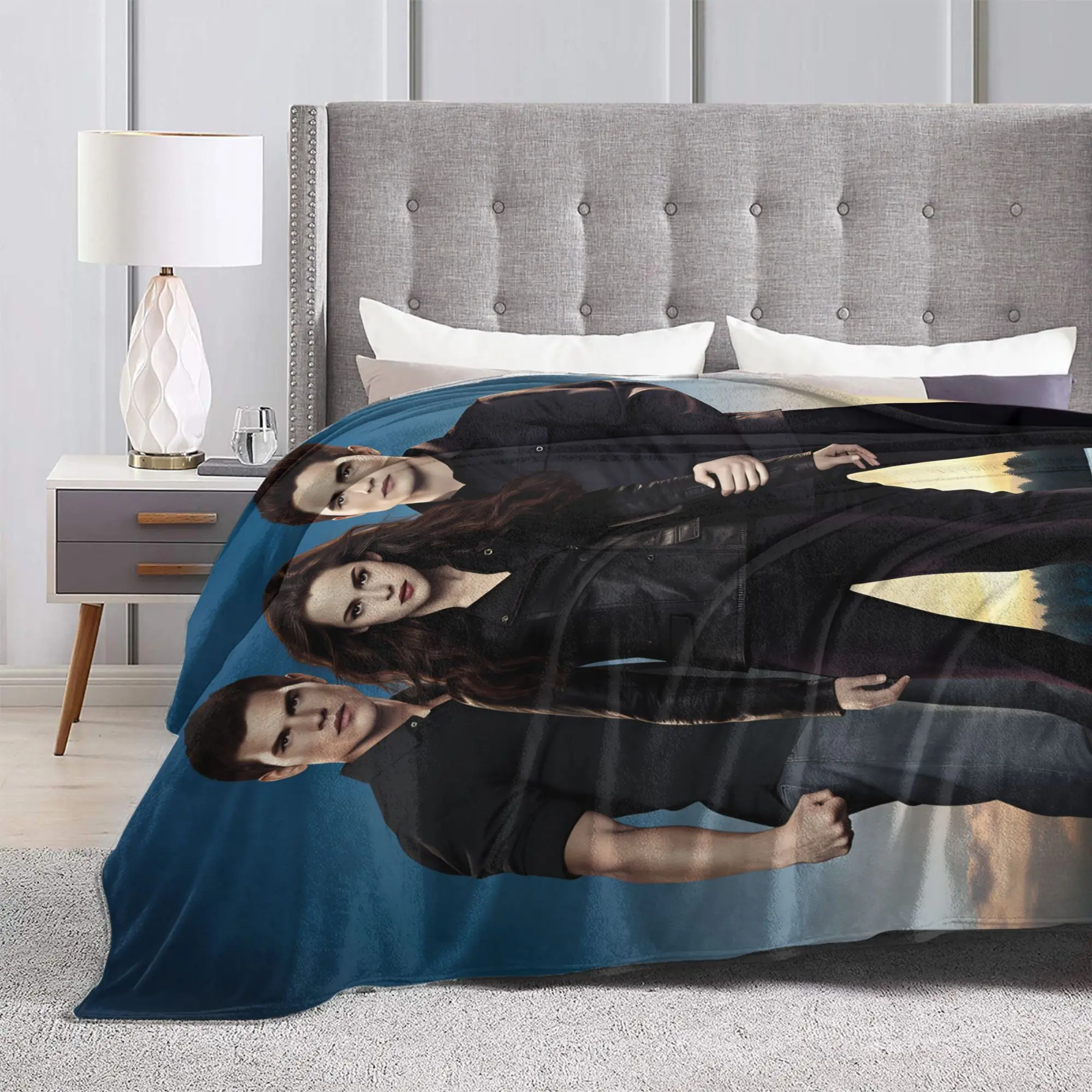 ديكور إدوارد بطانية جودة فائقة النعومة بطانية رمي الشفق ساغا الشتاء صبي فتاة المفرش الجمالي في الهواء الطلق